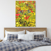 Wilde bloemen blaast kleurrijk bloemfestival canvas afdruk (Insitu (Slaapkamer))