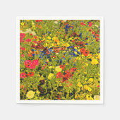 Wilde bloemen blaast kleurrijk bloemfestival servet (Voorkant)