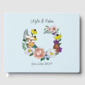 Wilde bloemen Blauwe paddenstoelen Gastenboek (Voorkant)