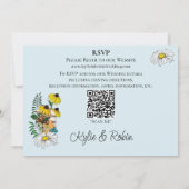 Wilde bloemen Blauwe paddenstoelen Kaart (Achterkant)