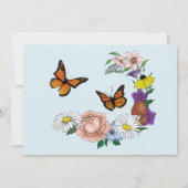 Wilde bloemen Blauwe paddenstoelen Kaart (Achterkant)