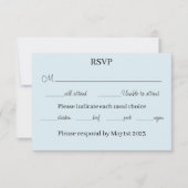 Wilde bloemen Blauwe paddenstoelen RSVP Kaartje (Voorkant)