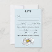 Wilde bloemen Blauwe paddenstoelen RSVP Kaartje (Voorkant)