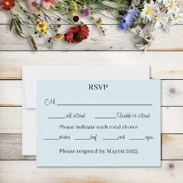 Wilde bloemen Blauwe paddenstoelen RSVP Kaartje