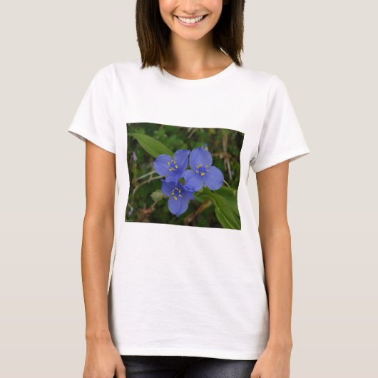 Wilde bloemen Blauwe Spiderwort Hot Springs AR Gif T-shirt (Voorkant)