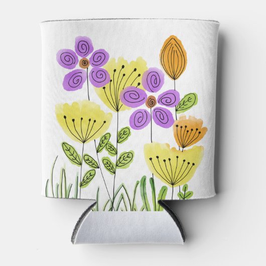 Wilde bloemen blikjeskoeler (Voorkant)