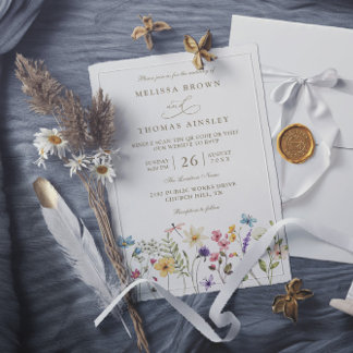Wilde Bloemen Bloeien Elegante Moderne QR Code Huw Kaart