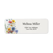 Wilde Bloemen Bloem Adres Etiket (Voorkant)