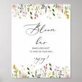 Wilde bloemen bloem bar. Bloemstuk bar Poster (Voorkant)