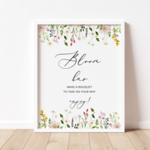 Wilde bloemen bloem bar. Bloemstuk bar Poster