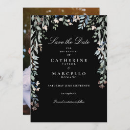 Wilde Bloemen Bloem Foto Zwart En Wit Trouwen Save The Date