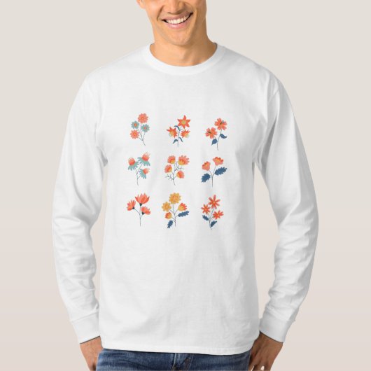 Wilde bloemen Bloemen Botanisch T-shirt (Voorkant)
