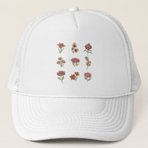 Wilde bloemen  bloemen botanische bloemen trucker pet