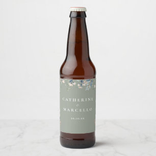 Wilde Bloemen Bloemencascade Saliegroen Trouwen Bier Etiket
