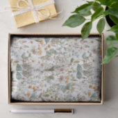 Wilde Bloemen Bloemendecoupage Groen Bruin Tissuepapier (Geschenk)