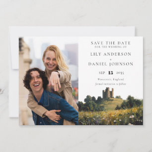 Wilde Bloemen Bloemenkasteel Foto Bruiloft Save The Date