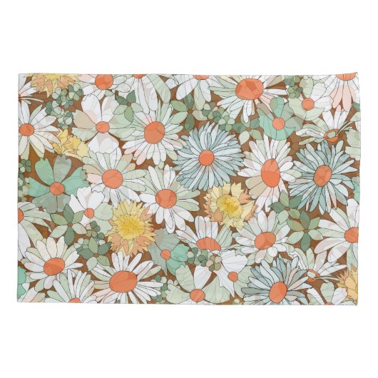 Wilde bloemen bloemenmotief,  naadloos motief. kussensloop (Achterkant)