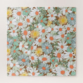 Wilde bloemen bloemenmotief,  naadloos motief. legpuzzel (Horizontaal)