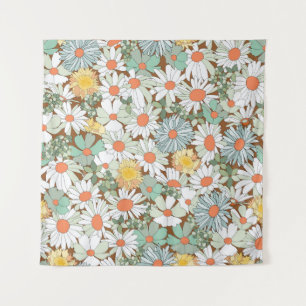 Wilde bloemen bloemenmotief,  naadloos motief. wandkleed