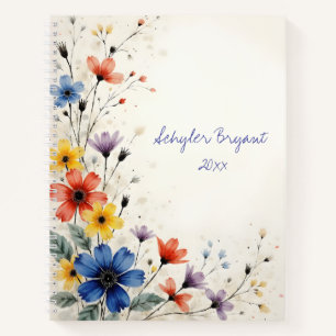 Wilde Bloemen Bloemenspiraalgebonden Dagboek Notitieboek