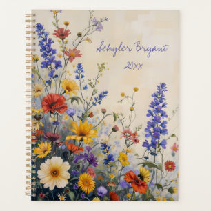 Wilde Bloemen Bloemenspiral gebonden botanisch Planner