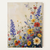 Wilde Bloemen Bloemenspiral gebonden botanisch Planner (Achterkant)