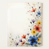 Wilde Bloemen Bloemenspiral gebonden Lente Botanis Planner (Achterkant)