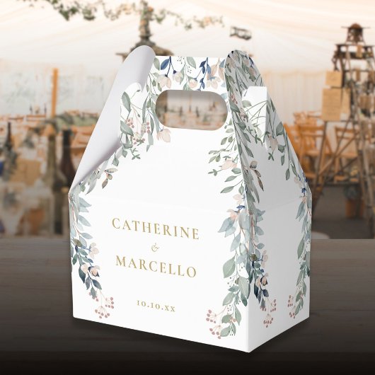 Wilde Bloemen Bloemig Gouden Bruiloft Bedankdoosjes