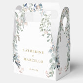 Wilde Bloemen Bloemig Gouden Bruiloft Bedankdoosjes (Geopend)