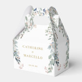 Wilde Bloemen Bloemig Gouden Bruiloft Bedankdoosjes (Voorkant Zijde)