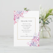 Wilde Bloemen Bloemige Baby Shower Gedicht Bedankkaart (Staand voorkant)