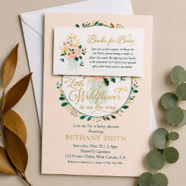 Wilde bloemen bloemige boeken voor baby kaart