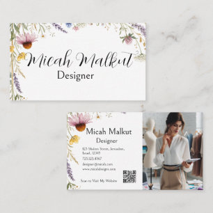 Wilde Bloemen Bloemisterij Botanisch, Ontwerper Za Visitekaartje