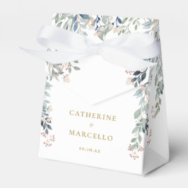 Wilde Bloemen Bloemrijke Elegante Gouden Huwelijk Bedankdoosjes