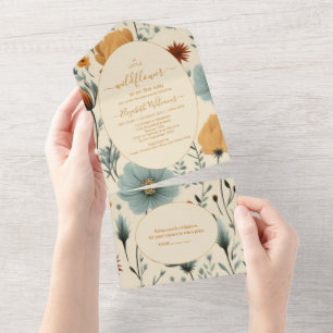 Wilde Bloemen Bloemstuk Baby Shower All In One Uitnodiging
