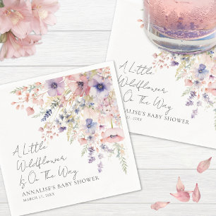 Wilde Bloemen Bloemstuk Baby Shower Servetten