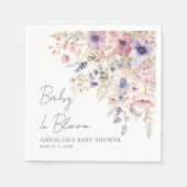 Wilde Bloemen Bloemstuk Baby Shower Servetten (Voorkant)