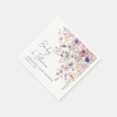 Wilde Bloemen Bloemstuk Baby Shower Servetten (Hoek)