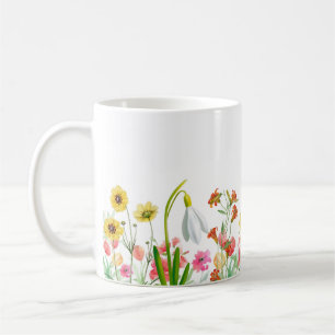Wilde Bloemen Bloemstuk, Botanische Tuin, Kleurrij Koffiemok