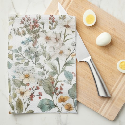 Wilde Bloemen Bloemstuk Theedoek (Quarter Fold)