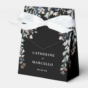 Wilde Bloemen Bloemstuk Zwart Wit Huwelijk Bedankdoosjes
