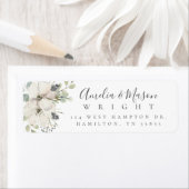 Wilde Bloemen Bloesem Elegant Script Retouradres Etiket (Insitu)
