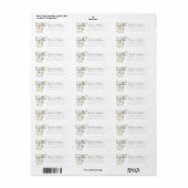 Wilde Bloemen Bloesem Elegant Script Retouradres Etiket (Full Sheet)