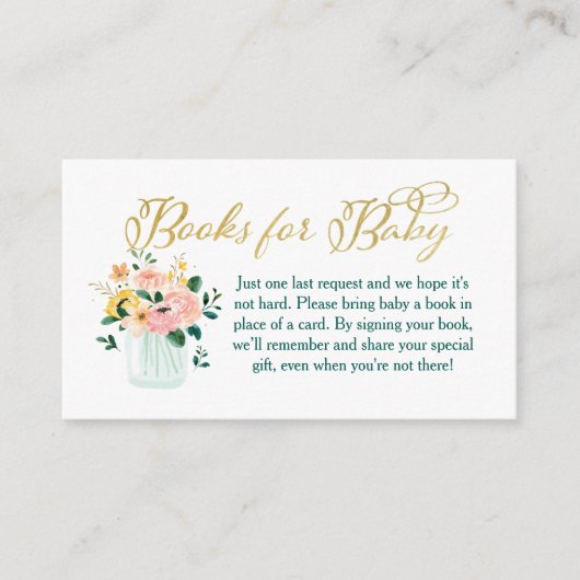 Wilde bloemen Boeken voor Baby Informatiekaartje (Voorkant)