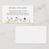 Wilde bloemen Boeken voor Baby-insteekkaart Informatiekaartje (Voorkant / Achterkant)