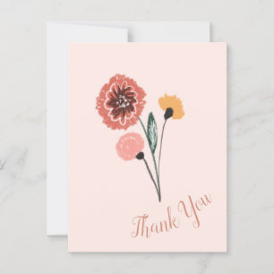 Wilde Bloemen Boeket Bloemstuk Bedankt Briefkaart