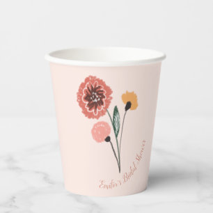 Wilde Bloemen Boeket Bloemstuk Bruids Bruiloft Papieren Bekers