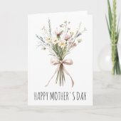 Wilde Bloemen Boeket Moederdag Kaart (Voorkant)