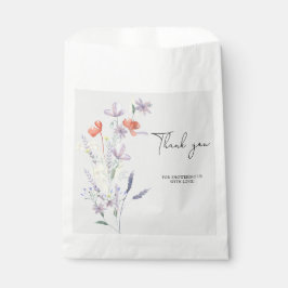 Wilde bloemen bohemien stijl dank je bedankzakje