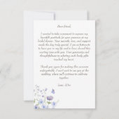 Wilde bloemen boho bloemen bruiloft feest bedankkaart (Achterkant)